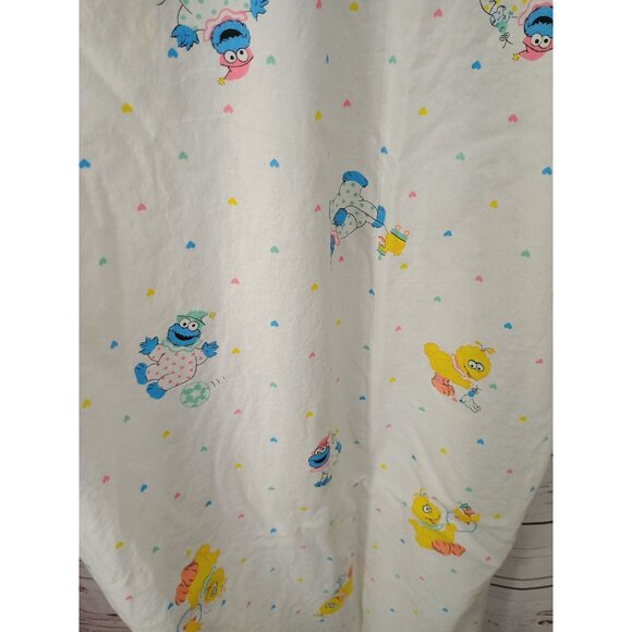 Vintage Sesame Street Babies Baby Crib Sheet Big Bird Cookie Monster - Picture 4 of 7